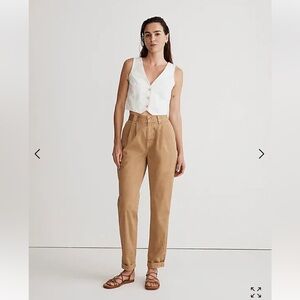 NEW • Madewell • Women’s Garment-Dyed Tapered Chino Pants Seed Khaki / Tan 26
